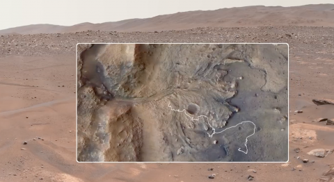 Foto: Marsil olnud jõesäng /kuvatõmmis Youtube